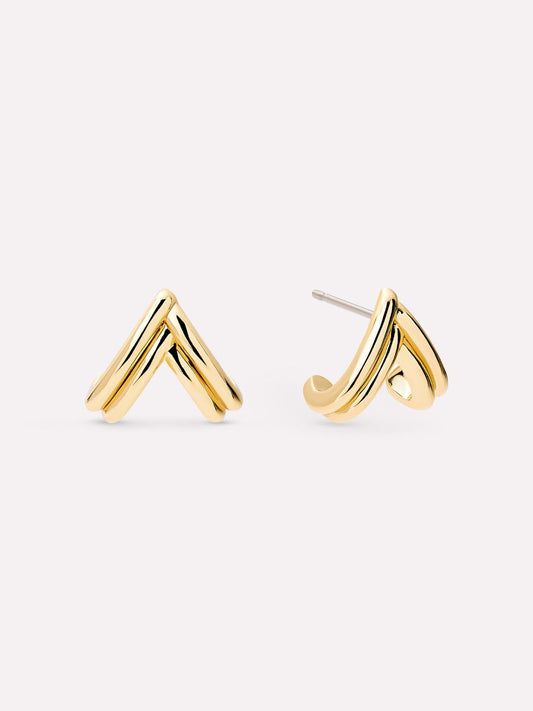 Gold Stud Earrings - Karessa
