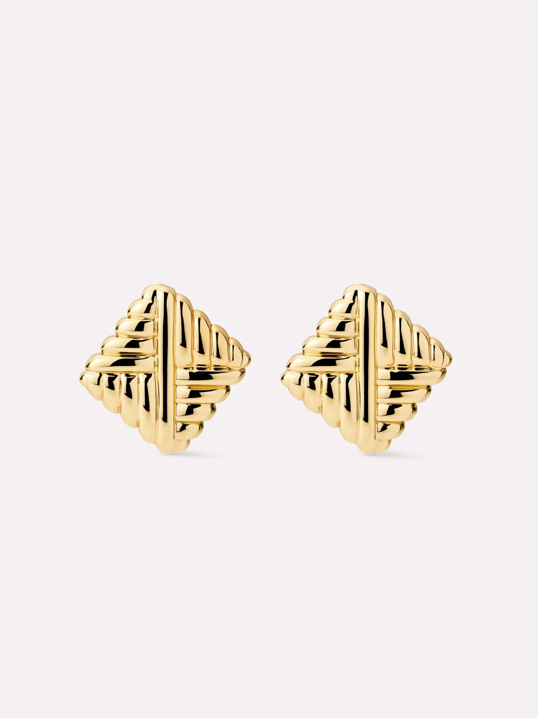 Gold Stud Earrings - Maple